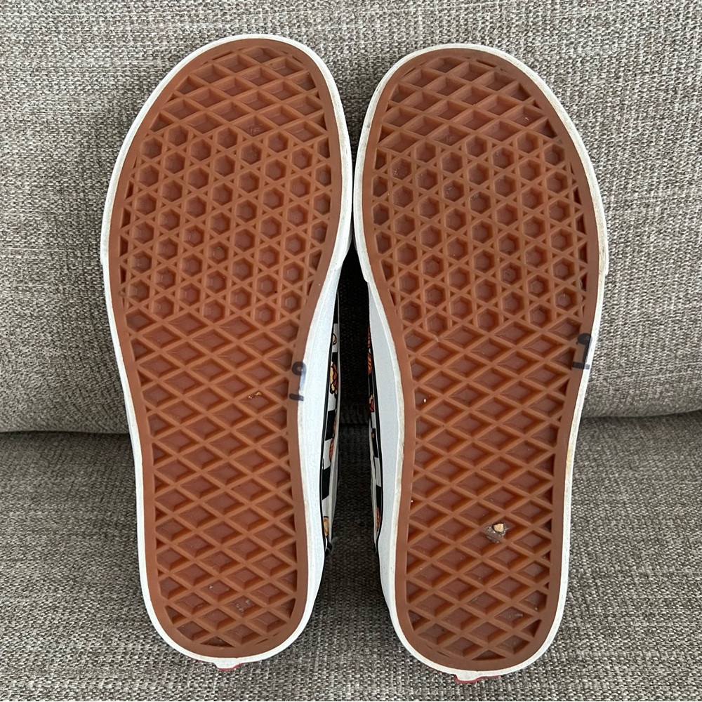 Rare Vans Old Skool Checkered Butterfly Sneakers Black Low Top Skate Shoes sz 6 - Picture 10 of 12